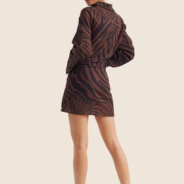 تمفا طرح دار قهوه ای